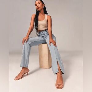 Abercrombie & fitch 90s Straight Leg Ultra High Rise Light Wash Classic Jeans